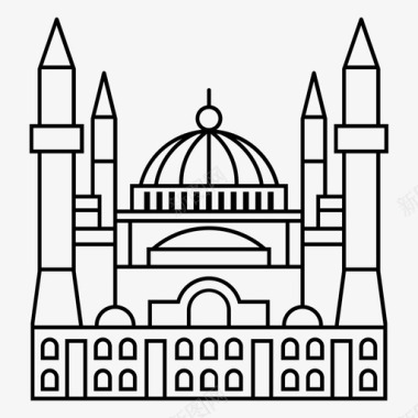 圣索菲亚大教堂著名的土耳其伊斯坦布尔图标图标