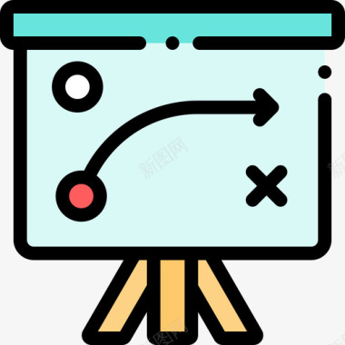 培训战略与管理3线条色彩图标图标