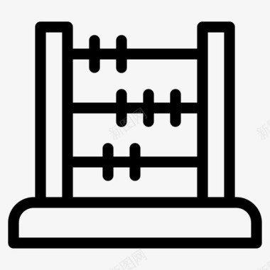 算盘矢量图算盘教育数学图标图标