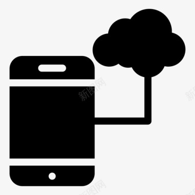 手机云服务器图标图标