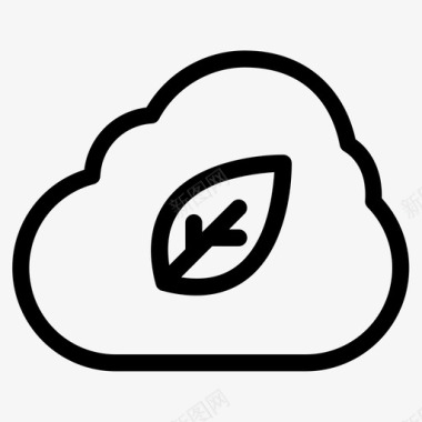 新鲜空气云生态图标图标