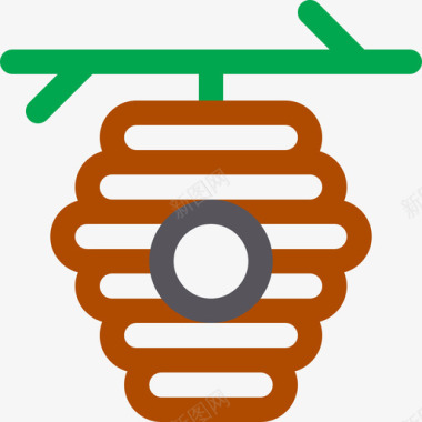 蜂巢蜜背景蜂巢自然48线形颜色图标图标