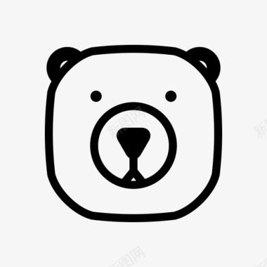 熊动物可爱图标图标