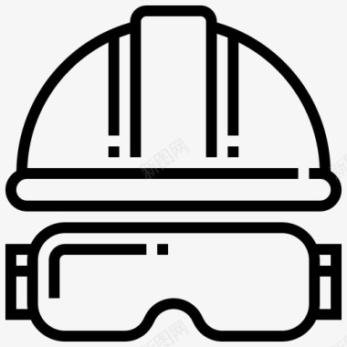 防护安全帽护目镜工业图标图标