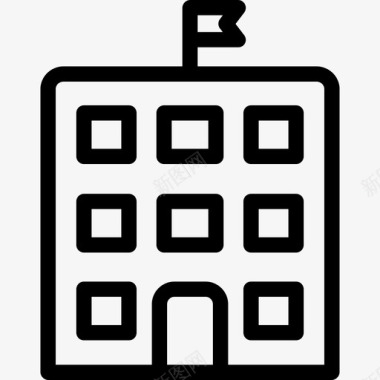 号楼学校46号楼直线型图标图标