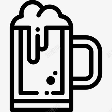 啤酒烧烤5直系图标图标