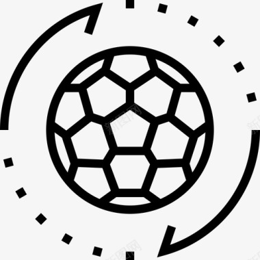 足球运动足球运动44直线型图标图标