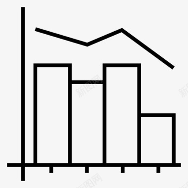 财务数据分析统计条形图图表图标图标