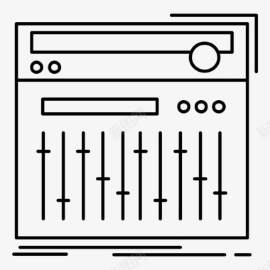 音乐制作音乐控制录音室图标图标