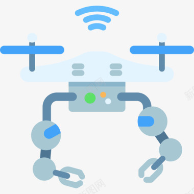 矢量无人机免抠PNG无人机智能农场6扁平图标图标
