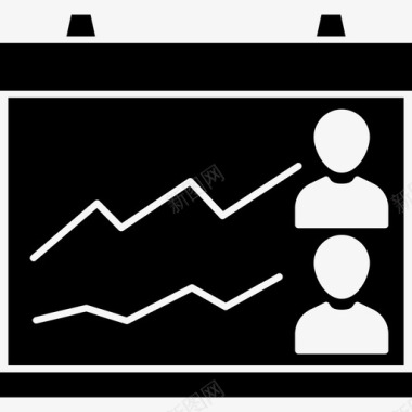候选人的选举董事会图表增长图标图标