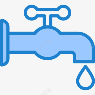 水龙头水管工工具10蓝色图标图标
