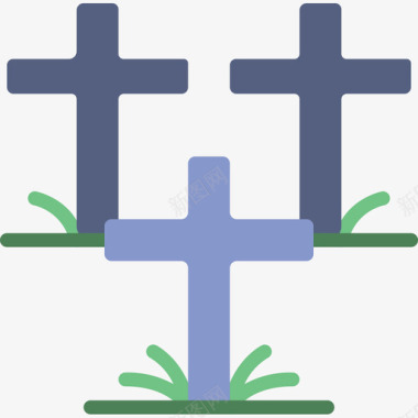 十字架纪念日3平铺图标图标