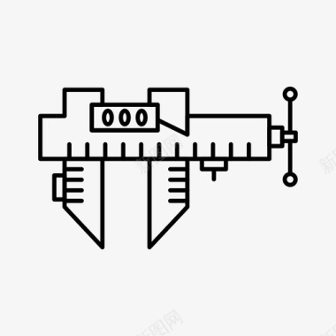 木工卡尺卡尺量具千分尺图标图标