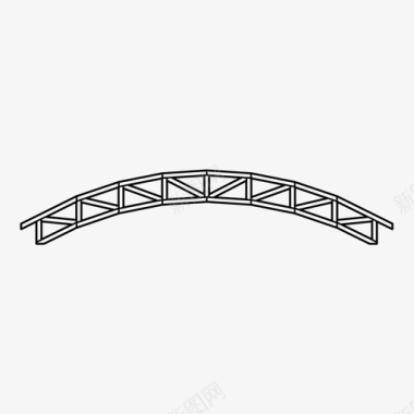 桥梁桁架桥梁工程图标图标