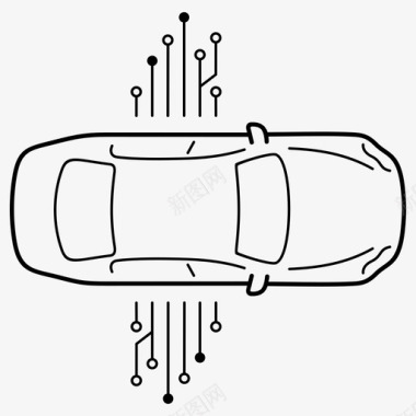 汽车中的人工智能人工智能汽车图标图标