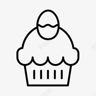 复活节松饼复活节蛋糕复活节巧克力图标图标