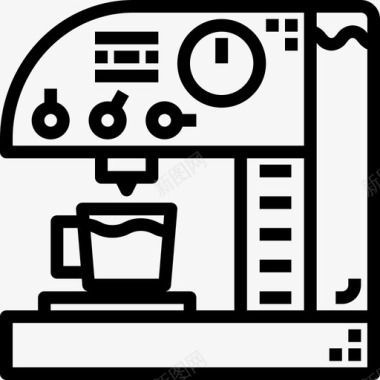 家用试纸咖啡机家用电器14线性图标图标