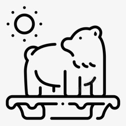 极地世界极地融冰北极环境图标高清图片