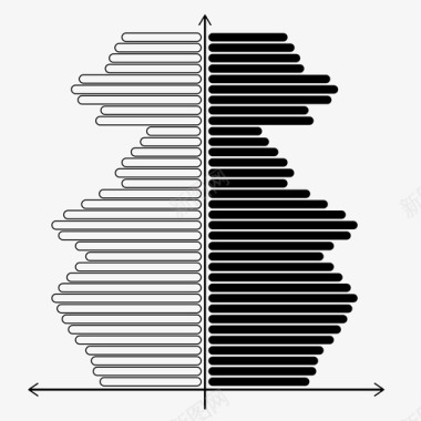 人口金字塔年龄比人口结构图图标图标