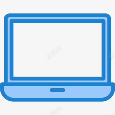 笔记本电脑必需品在线营销3蓝色图标图标