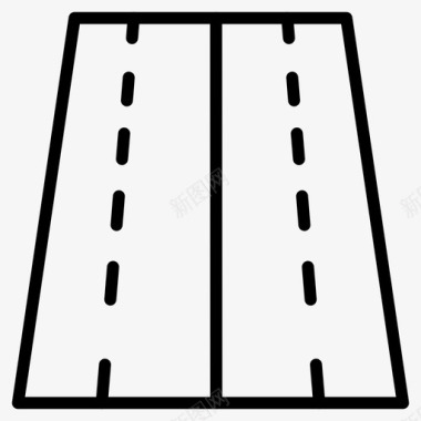 道路施工路径图标图标