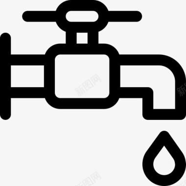 洗衣机水龙头水龙头园艺53线性图标图标