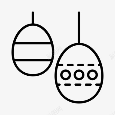 彩蛋复活节树复活节庆典复活节装饰图标图标