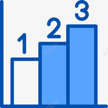 蓝色条形条形图数学5蓝色图标图标