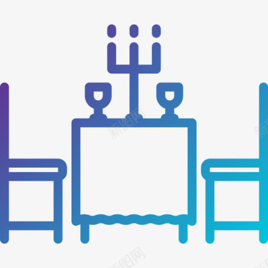 精选爆款晚餐餐厅精选梯度图标图标
