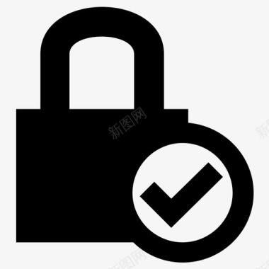 隐私锁挂锁密码图标图标