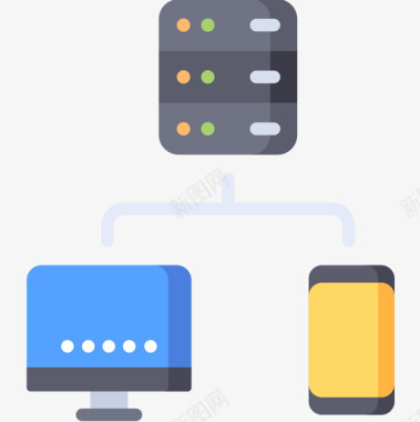 客户端设计客户端服务器互联网技术10扁平图标图标