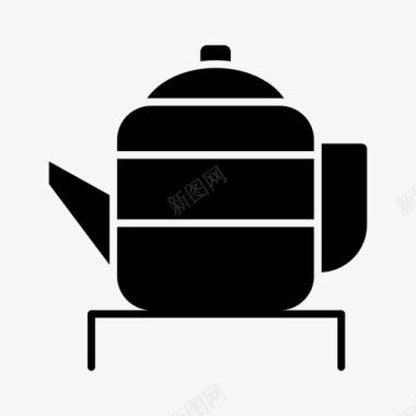 茶壶瓷器中国图标图标
