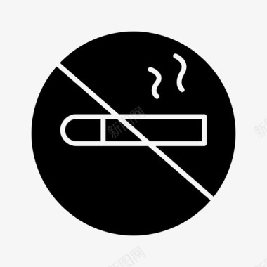 禁烟癌症香烟图标图标