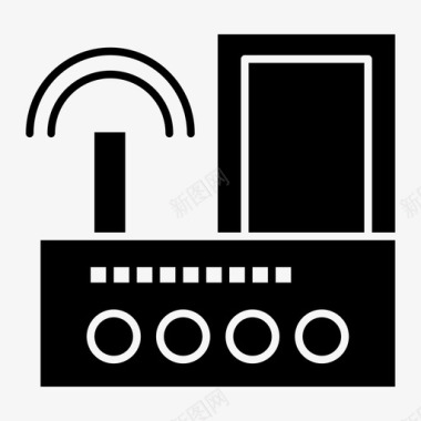 无线遥控图标无线路由器设备收音机图标图标