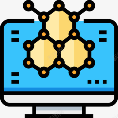 分子分子生物化学4线颜色图标图标