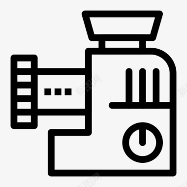 绞肉矢量搅拌机厨房手动图标图标