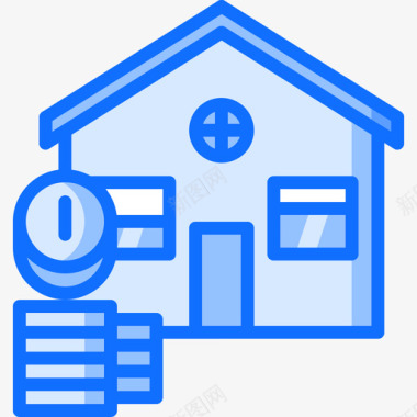 地产抵押贷款房地产7蓝色图标图标