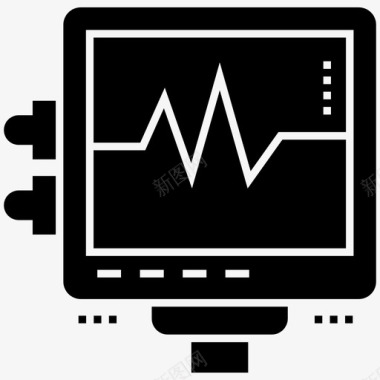 心电图心电图心脏病学心电图机图标图标