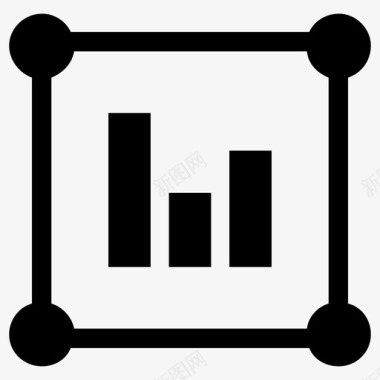 财务数据分析条形图财务增长图标图标