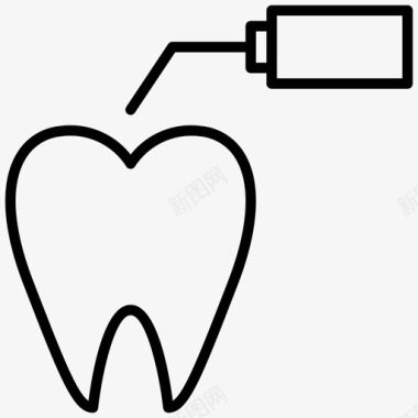 去毛护理牙科护理牙钻图标图标