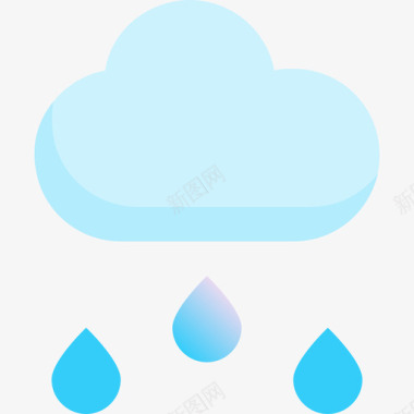 下雨天气114蓝色图标图标