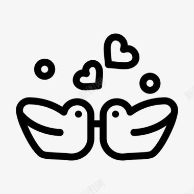 小鸟情侣鸭子图标图标