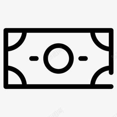 美元钞票现金付款图标图标