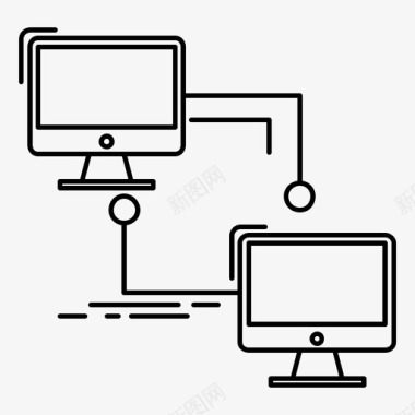 局域网计算机连接图标图标