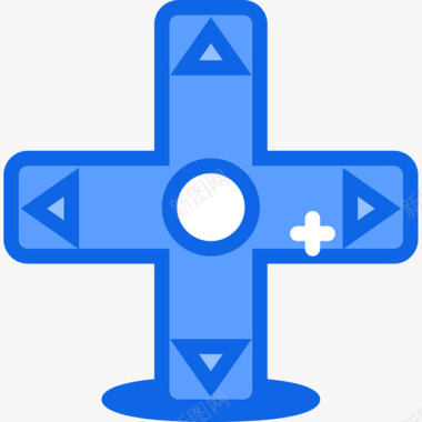 十字架游戏55蓝色图标图标