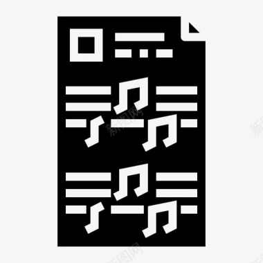 音符透明素材纸张音乐音符图标图标