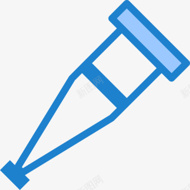 拐杖PNG拐杖健康护理29蓝色图标图标