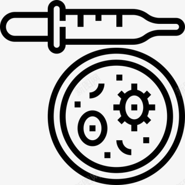 培养皿培养皿生物化学5线性图标图标