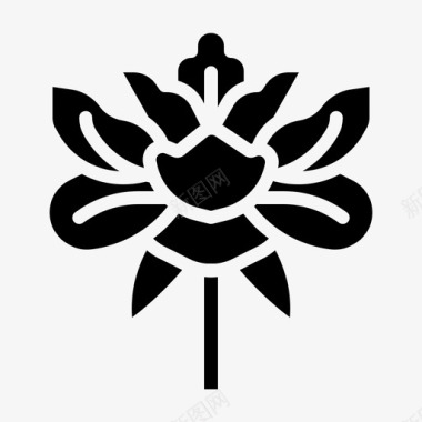 牡丹花中国花园图标图标